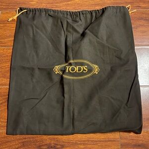 Tod's Black Dust Bag with Orange Logo
